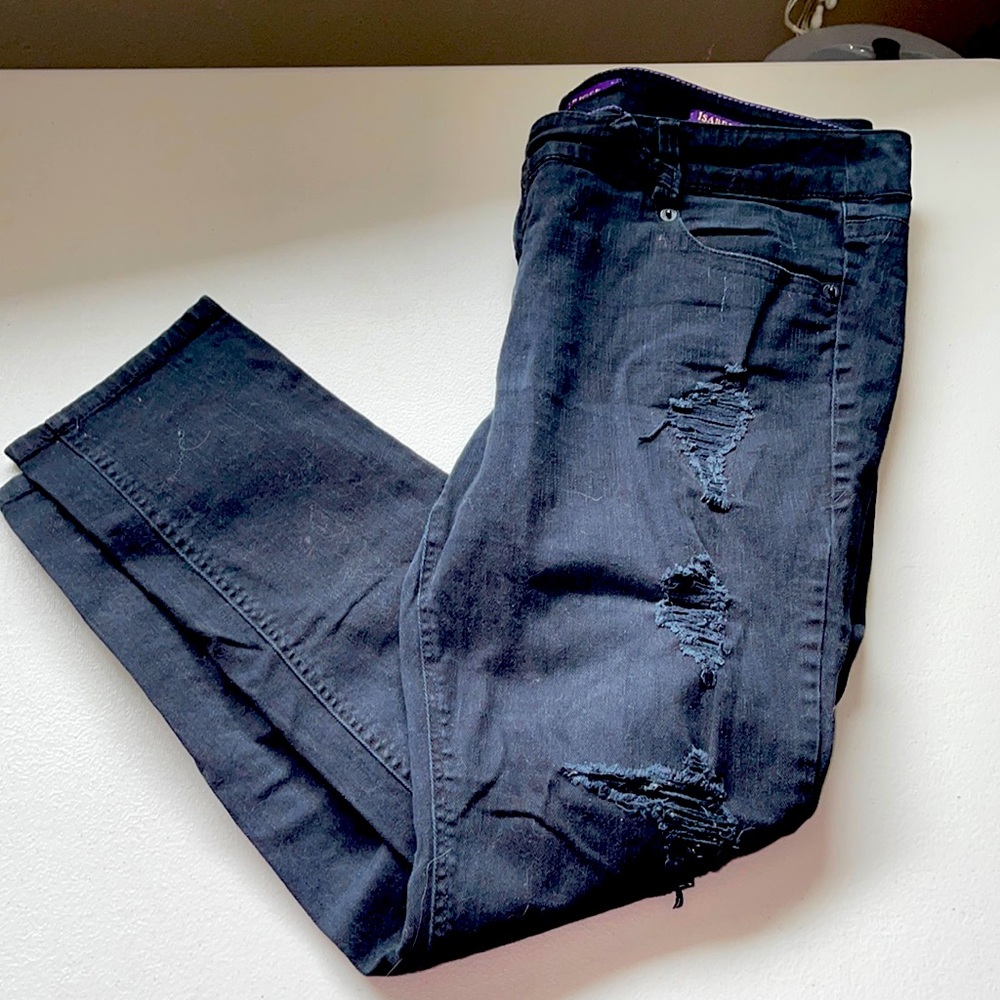 Z.Cavaricci black destructed jeans